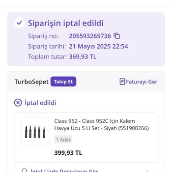 N11'de Havya Ucu Siparişim Gerekçesiz İptal Edildi, Mağdur Edildim