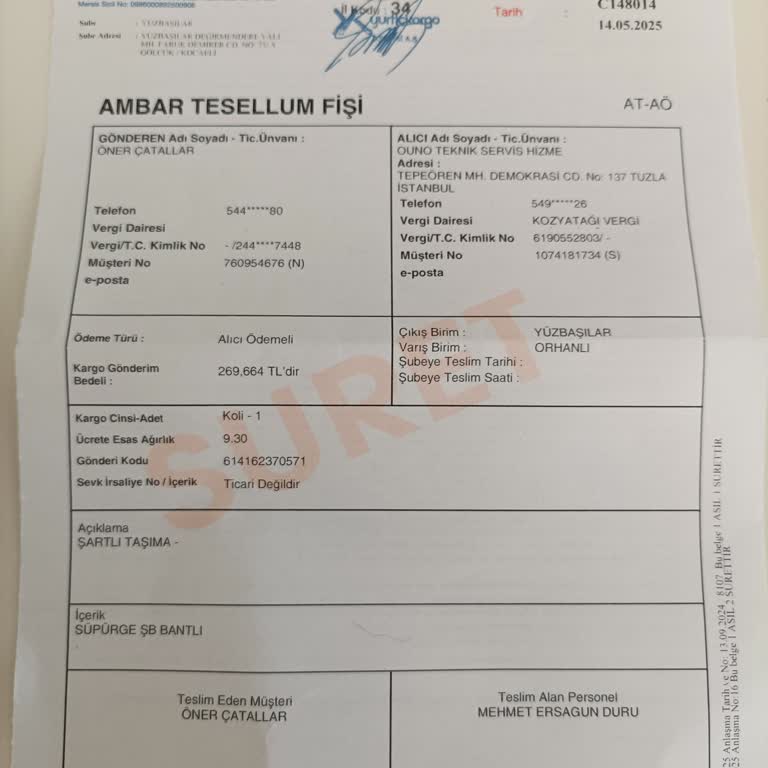 Teslim Edilen Süpürgem Hakkında Bilgilendirme Yapılmıyor