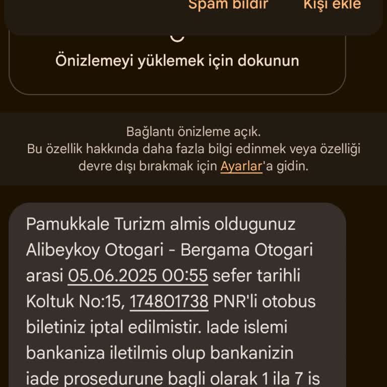 Bilet İptalinde Geri Ödeme Sorunu