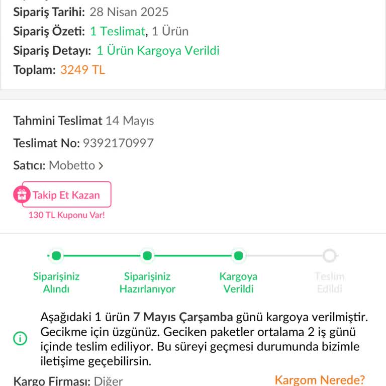 35 Gündür Teslim Edilmeyen Ürün Ve İletişimsizlik Sorunu