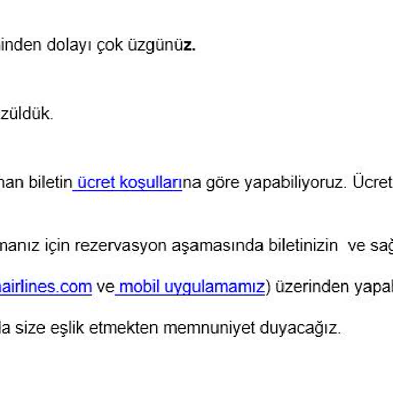 Sağlık Nedeniyle Uçuş Değişikliği Talebime THY'den Duyarsız Yanıt!