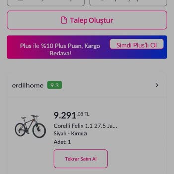 Sipariş Verdiğim Bisiklet Teslim Edilmeden İptal Edilip Fiyatı Yükseltildi