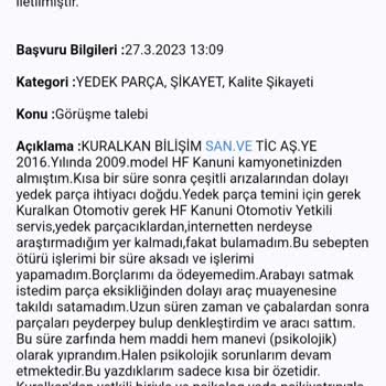 Yedek Parça Temin Edilemeyen Araç Mağduriyeti