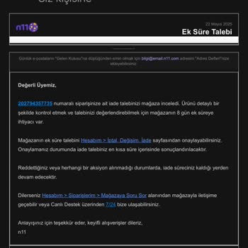 Sipariş İptali Ve İade Sürecinin Gereksiz Uzatılması