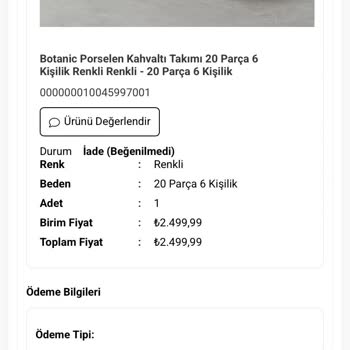 İade Edilmeyen Ürün İçin Mağduriyet Yaşıyorum