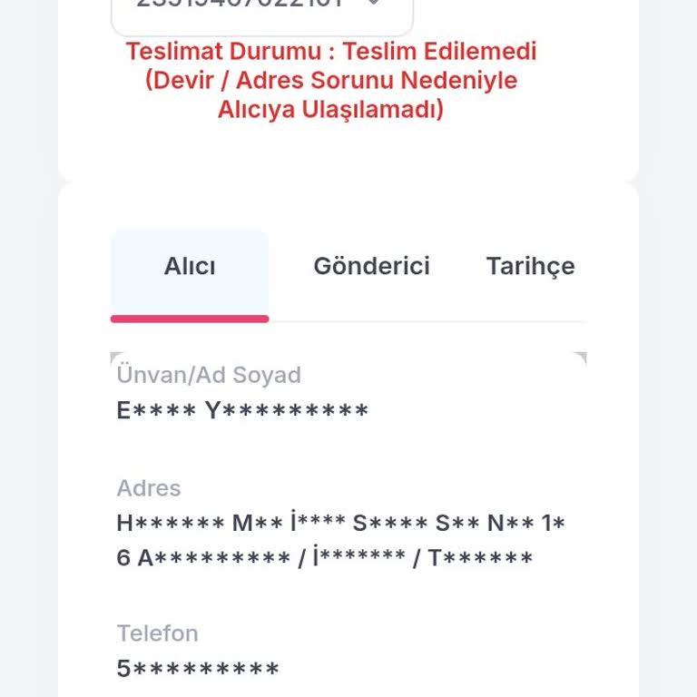 Kargolarım Teslim Edilmiyor Ve Adres Sorunu Yaşanıyor