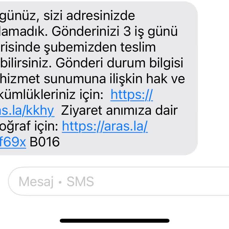 Aras Kargo Evdeyken Teslim Edilmeyen Kargo Ve Yanıltıcı Bildirim