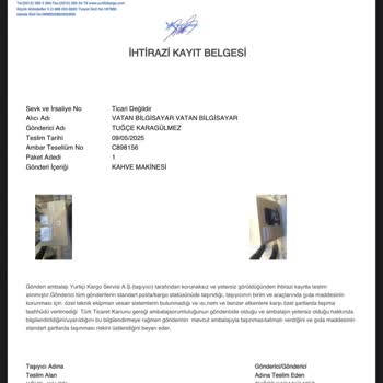 İade Edilen Kahve Makinesinin Hasarlı Olduğu İddiasıyla Para İadesinin Yapılmaması