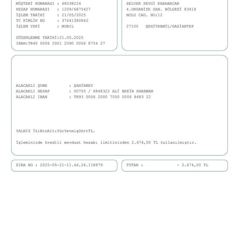 Para İadesi Yapılmayan İşlem Hakkında Şikayetim Var