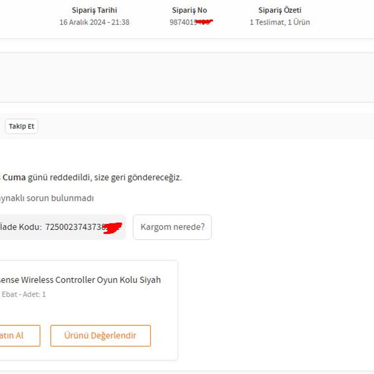 Sony PS5 Dualsense Gamepad'de Kısa Sürede Analog Sapması Ve Değişim Talebinin Reddi