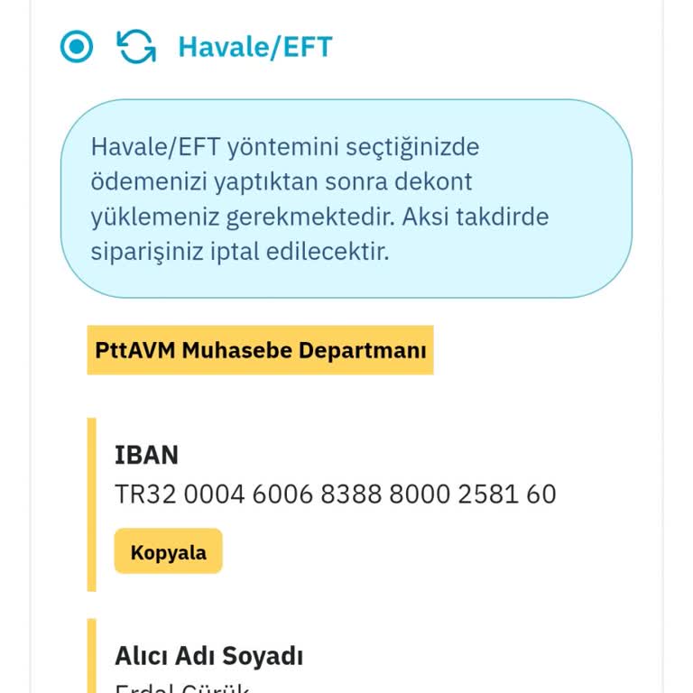 Sipariş Sonrası IBAN İle Ödeme Ve Şüpheli Aramalar Yaşadım