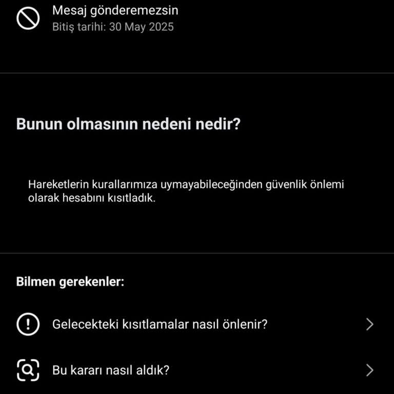 Instagram'da Haksız Mesaj Kısıtlaması Ve İletişim Eksikliği