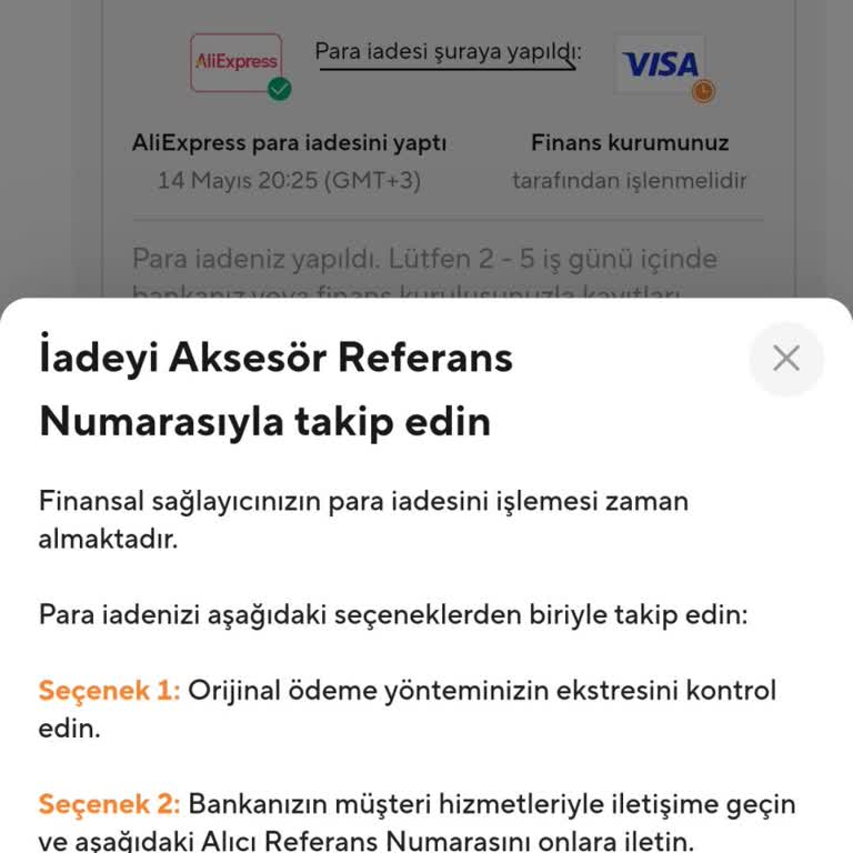 Aliexpress Para İadesi Ziraat Bankası'na Ulaşmıyor