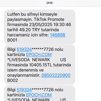 Kredi Kartımdan İzinsiz Alışverişlere Bankadan Yetersiz Güvenlik Ve Bilgilendirme