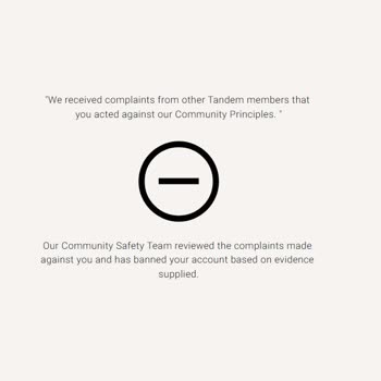 Haksız Yere Tandem Hesabımın Sürekli Banlanmasından Şikayetçiyim