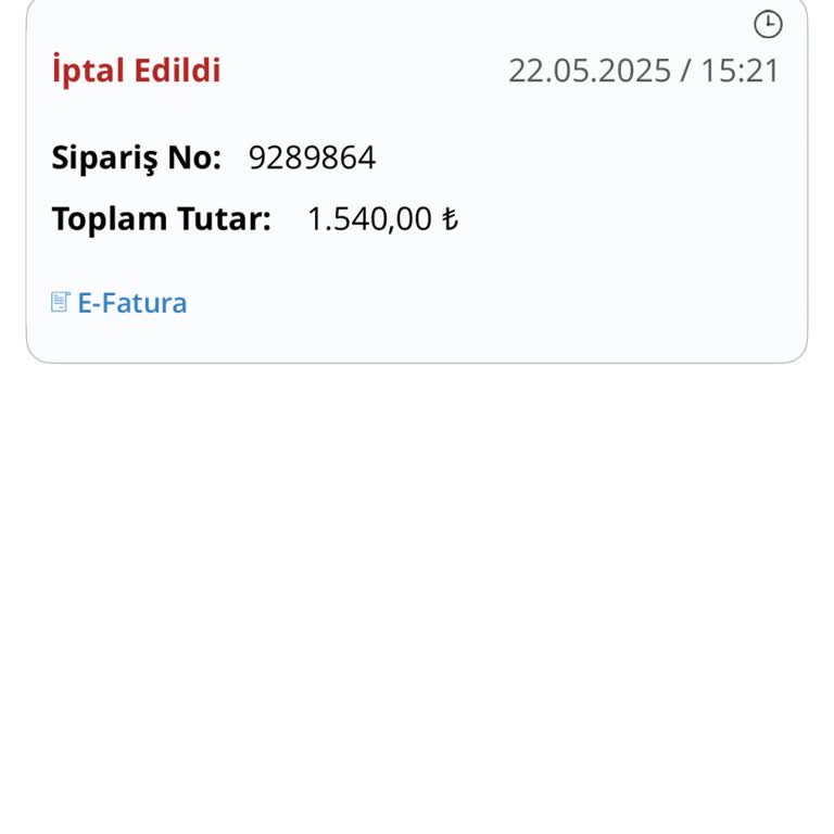 İptal Edilen Siparişin Ücreti İade Edilmedi Ve Geri Dönüş Alınamadı
