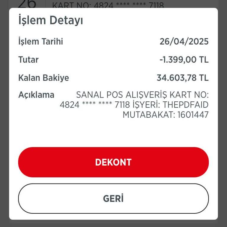 Onayım Olmadan Hesabımdan Para Çekildi