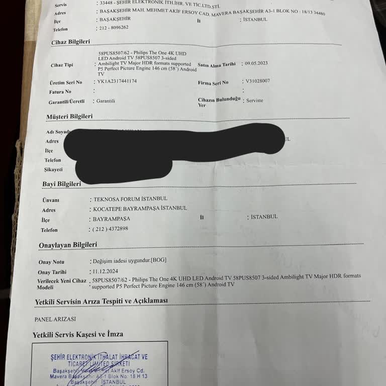 Teknosa'dan Alınan TV'nin Değişim Kararı Uygulanmıyor, Mağdur Ediliyorum