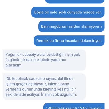 Bilet İptali Sonrası Eksik İade Ve Mağduriyet
