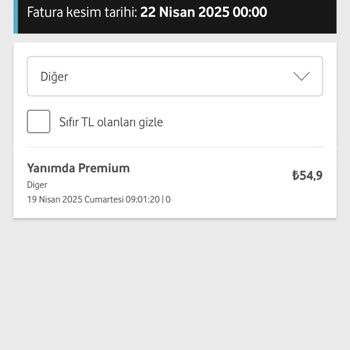 Hediye Premium Üyelik Sonrası Faturama Fazladan Ücret Yansıtıldı