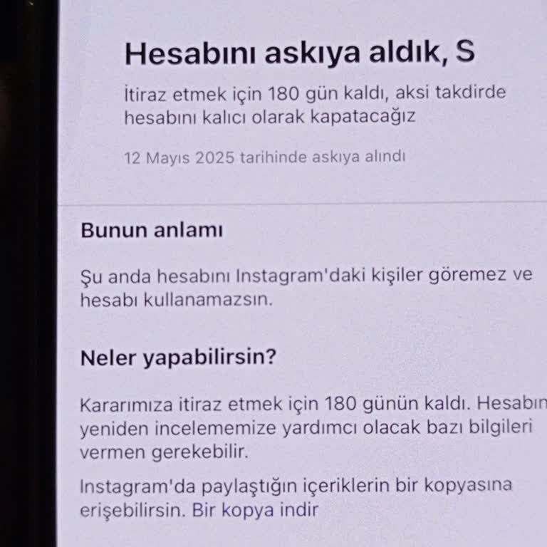 Instagram Hesabım Haksız Yere Askıya Alındı, Yetkililere Ulaşamıyorum