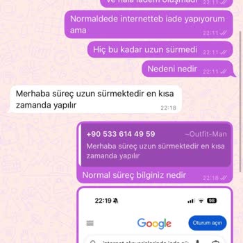 Outfitman İadede İki Aydır Bekletiliyorum