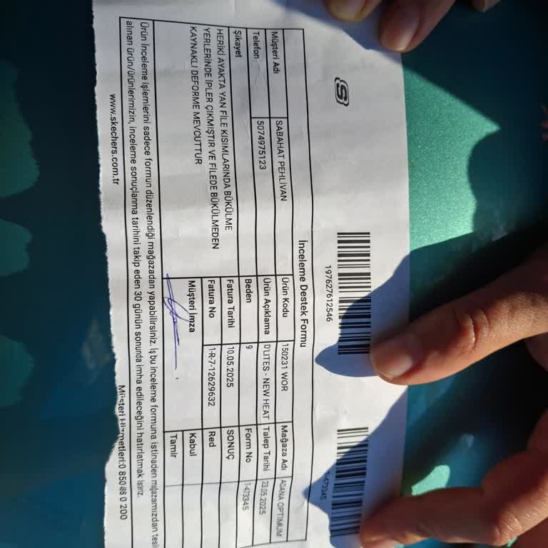 15 Gün İçinde Deforme Olan Skechers Ayakkabım İçin Değişim Talebi