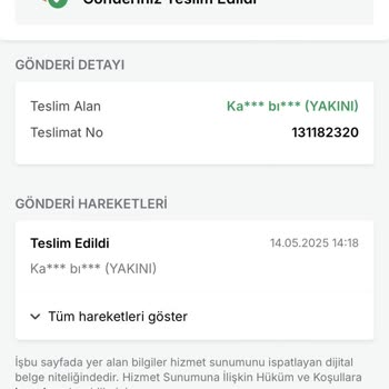 Kargom Başkasına Teslim Edilmiş Şortum Elime Ulaşmadı
