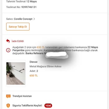 Trendyol'da 1 Aylık İade Ve Para İadesi Mağduriyeti