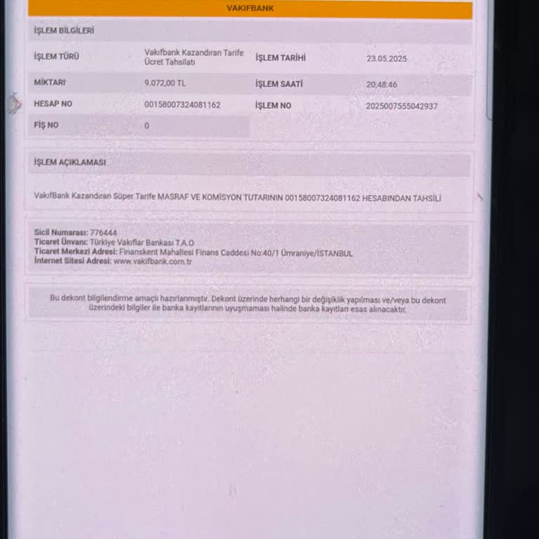 Onayım Olmadan Yapılan Yüksek Ücret Kesintisine İtiraz Ediyorum