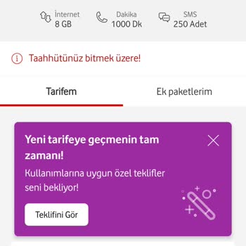 Vodafone Taahhüt Bitince Yüksek Fiyat Ve Uygun Teklif Sunulmaması