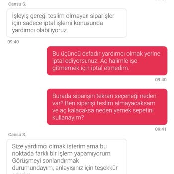 Yemek Sepeti'nde Sık Tekrarlanan Sipariş Sorunları Ve Yetersiz Müşteri Hizmeti