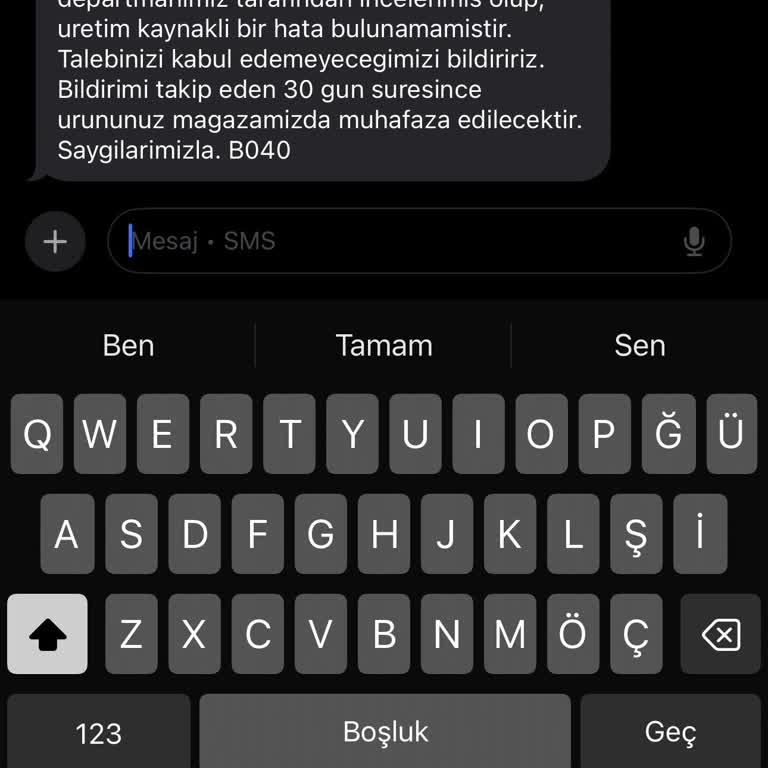 Kısa Sürede Esneyen Ürün Ve Değişim Talebim Reddedildi