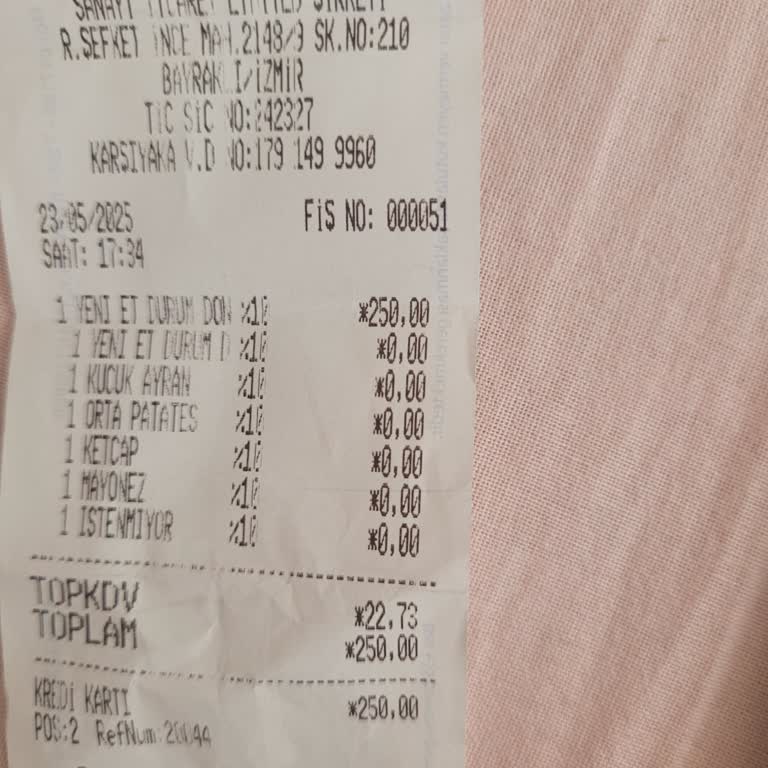 Et Dürümde Eksik Gramaj Ve Yetersiz Hizmet