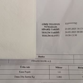 Carrefour SA Dana Döş Sarma Siparişinde Yanıltıcı Kıyma İfadesi Ve Tüketici Mağduriyeti