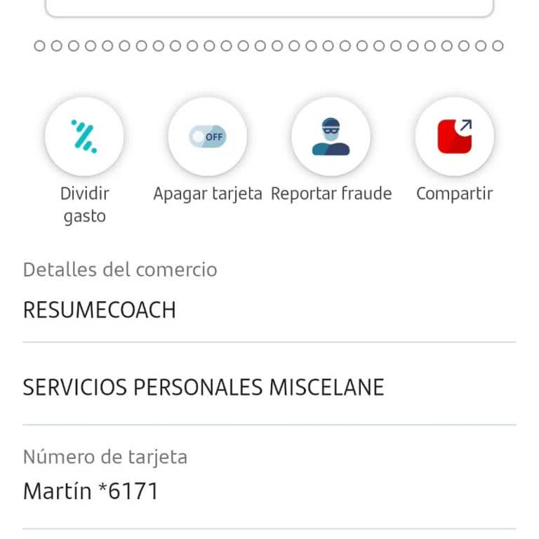 Cargos no autorizados de ResumeCoach, solicito reembolso