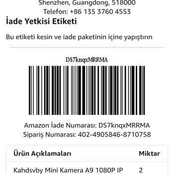 Amazon'dan Aldığım Kameralar Bozuk Çıktı, İade Yapamıyorum