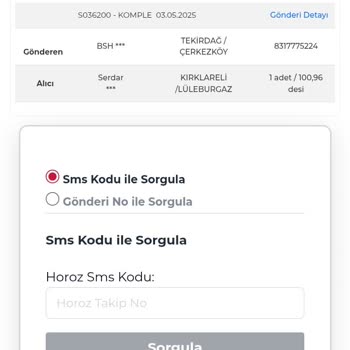 Horoz Lojistik Nedeniyle Bosch Ankastre Fırınım İki Haftadır Teslim Edilmiyor