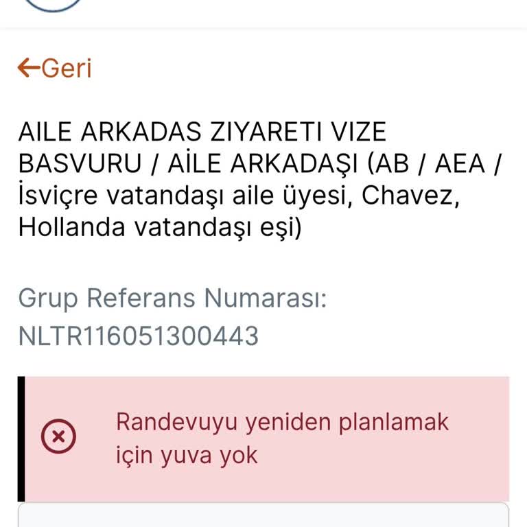 VFS Global'de Vize Randevusu İadesi İçin Sürekli Hata Alıyorum