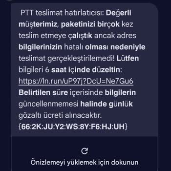 PTT Adıyla Gelen Sahte Mesaj Ve Numaramın Kötüye Kullanılması Endişesi