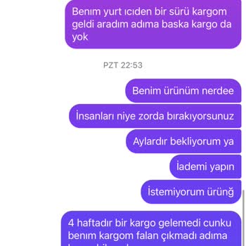 Uzun Süre Teslim Edilmeyen Ürün Ve İletişim Sorunu