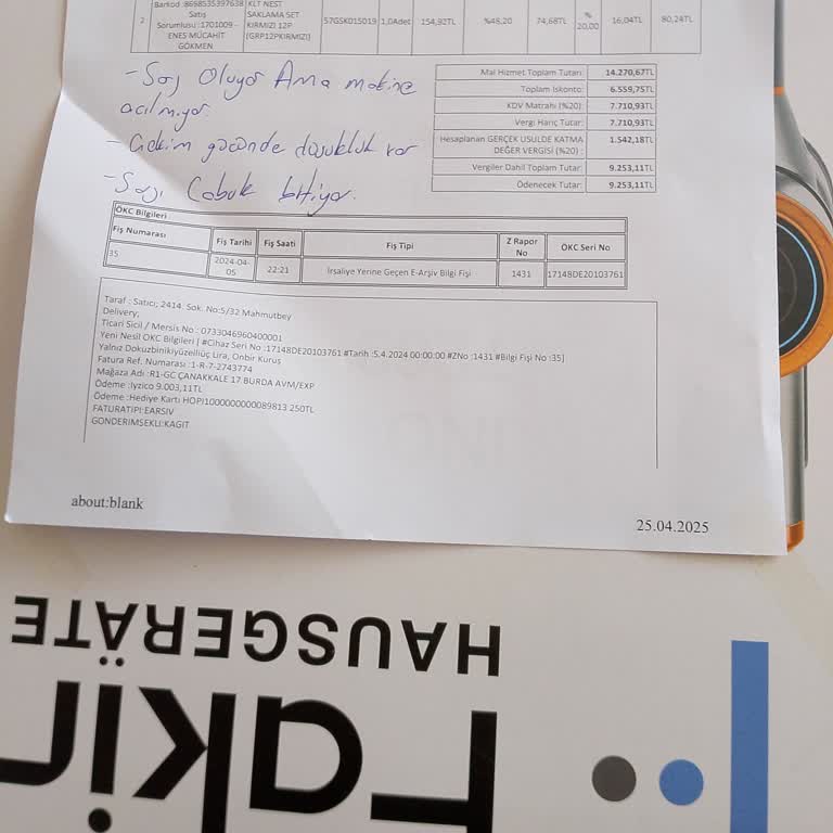 Fakir Şarjlı Süpürge Garanti Kapsamında Yüksek Onarım Ücreti