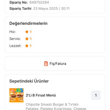 Migros Yemek Siparişim İptal Edildi Bilgilendirme Yapılmadı Param Geç İade Edildi