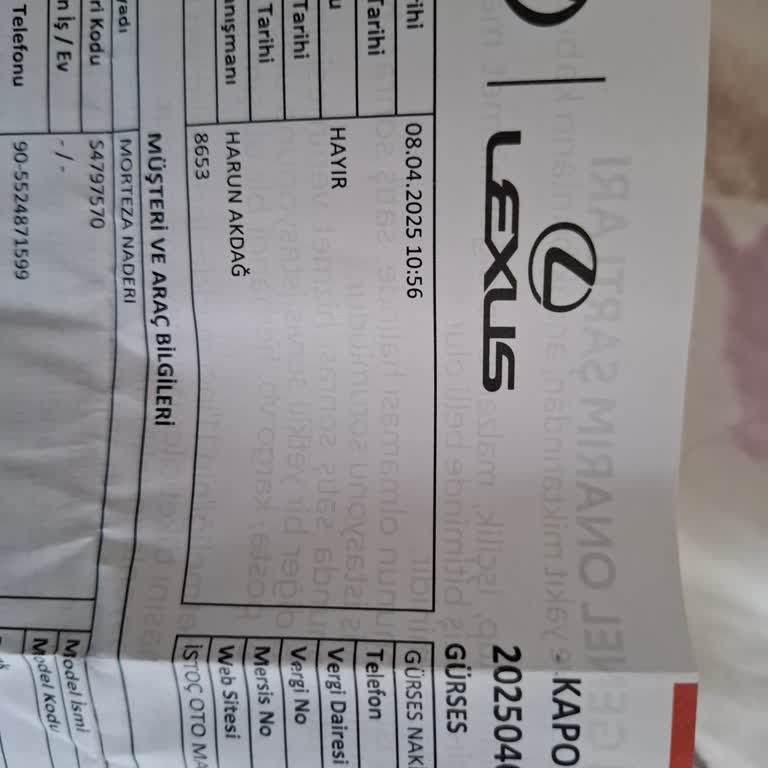 Toyota Gürses'te Ön Cam Değişimi Sürecinde Yaşanan İletişim Ve Evrak Sorunları