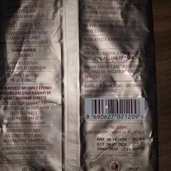 Kuru Kahveci Mehmet Efendi Ürünlerinde Son Zamanlarda Kalite Sorunu Ve Ağır Koku