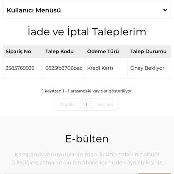 Yanlış Sipariş İçin İade Talebime Dönüş Yapılmıyor