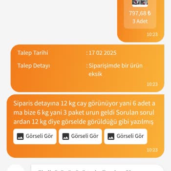 Trendyol Siparişimde Eksik Ürünler Ve İade Sorunu Yaşadım