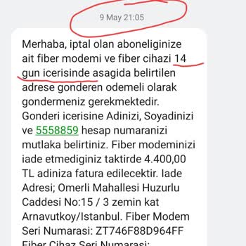 Modem İadesinde Hatalı İşlem Ve Haksız Fatura Uyarısı