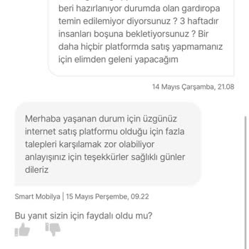 Siparişin 3 Hafta Bekletilip Son Anda İptal Edilmesi Mağduriyet Yarattı