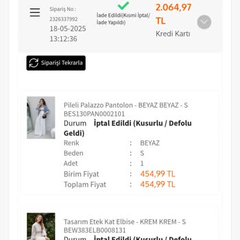 Deniz Butik Değişim Ve İade Süreci Mağduriyeti
